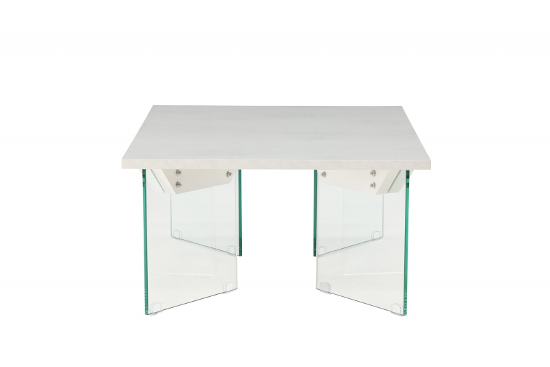 Ester sofabord 120x80x42 cm i glas og betonlook