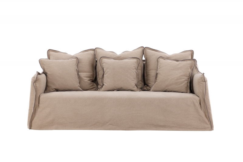 Oskarshamn 3-personers sofa 180cm i beige-brun stof