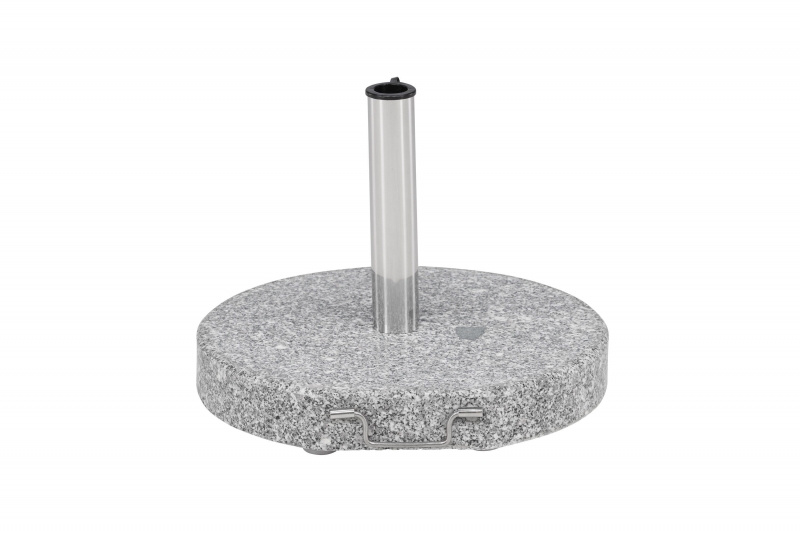 Stathera parasolfod med hjul &Oslash;50cm i gr&aring; granit