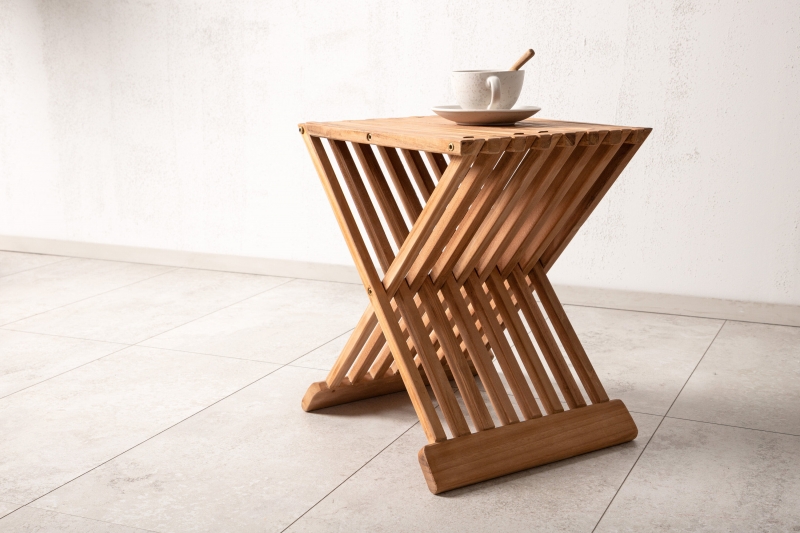 Ghana loungebord foldbart 40x40cm teak