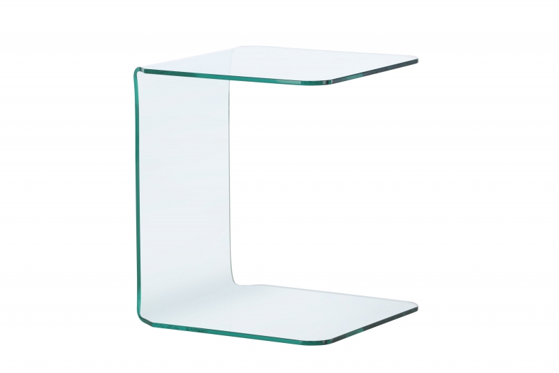 Telemark sidebord 45x45cm i klar glas