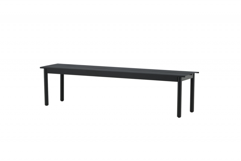 Modena havebænk 180x40cm sort