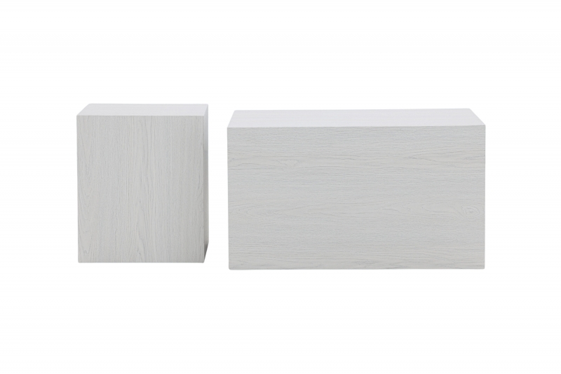 York sofabordss&aelig;t MDF 40x40cm 80x60cm hvid