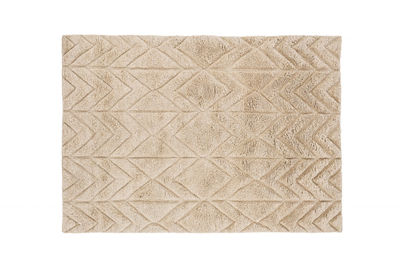 Zoe rektangulært uldtæppe 230x160 cm beige
