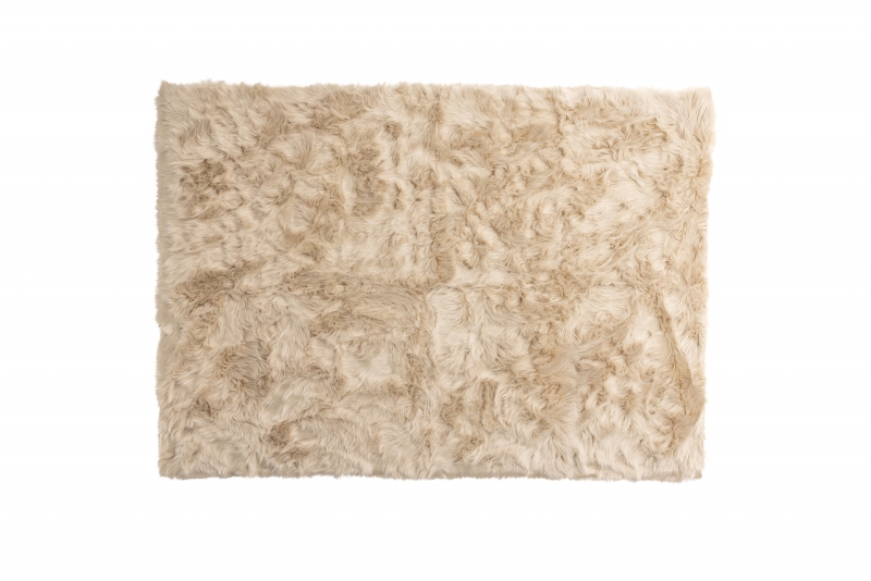 Katy tæppe med blødt falsk pels 230x160 cm beige