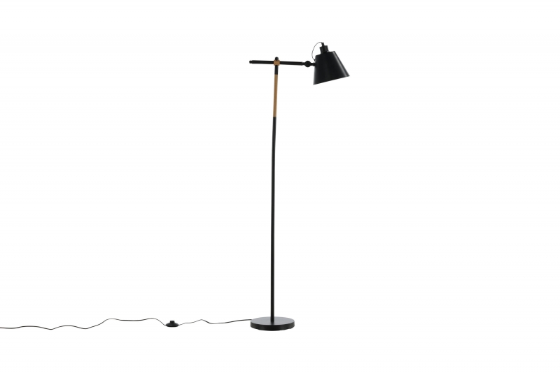 Skott gulvlampe 152cm stål sort