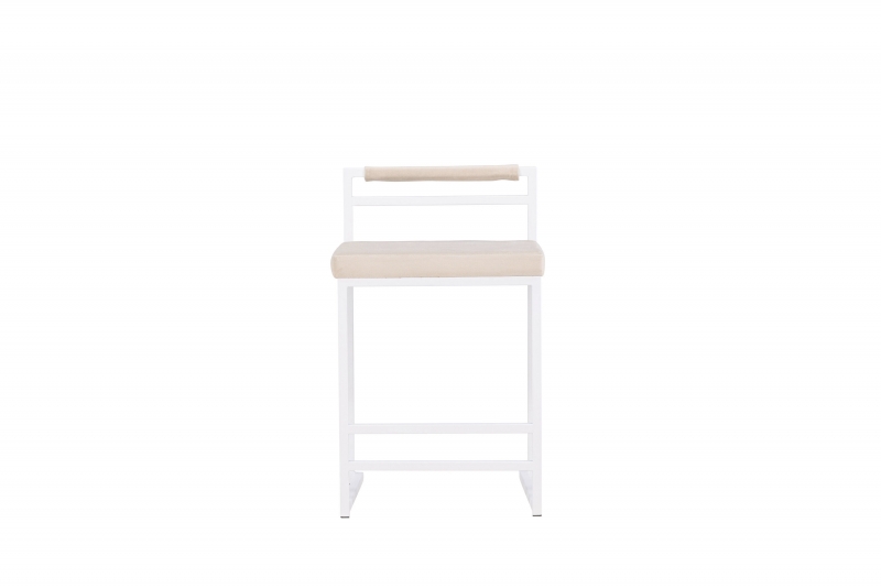 Opelika barstol 1-pak – Hvid / Beige / FSC 100%