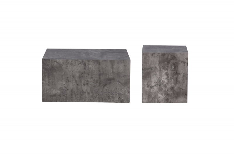 York sofabordss&aelig;t MDF 40x40cm og 80x60cm gr&aring;