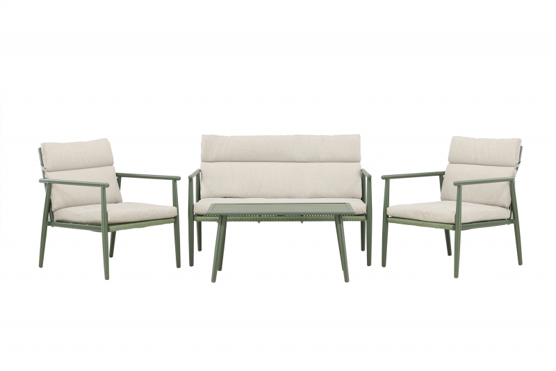 Mazzaro sofas&aelig;t med sofa 2 stole og bord gr&oslash;n