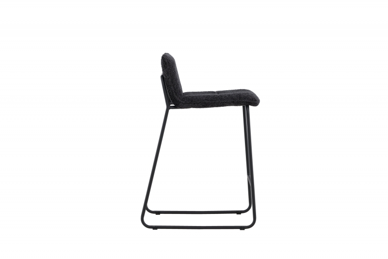 Bisbee barstol 2-pak – elegant barstol i Sort bouclé