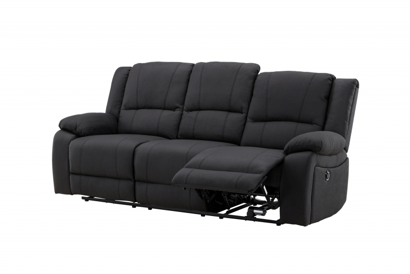 Singapore sofa 3-personers med tilbagelænsfunktion sort