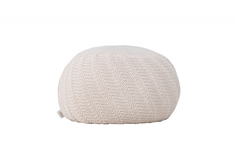 Ted rund puff Ø45cm råhvid