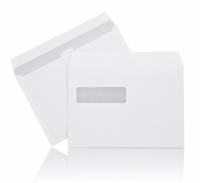 Konvolut C5 Mailman 90g med rude - opret klap, hvid