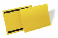 Durable lagerlomme med magnet strips A4 tværformat gul