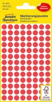 Avery 3010 etiketter &Oslash;8mm r&oslash;d