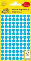 Avery 3011 etiketter &Oslash;8mm bl&aring;