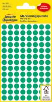 Avery 3012 etiketter &Oslash;8mm gr&oslash;n
