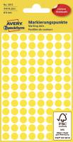 Avery 3013 etiketter &Oslash;8mm gul