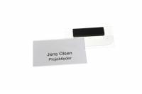 Kongresm&aelig;rke med magnet, 70% genbrugsplast, indv. m&aring;l H40 x B70 mm