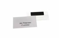 Kongresm&aelig;rke med magnet, 70% genbrugsplast, indv. m&aring;l H40 x B75 mm