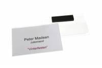 Kongresm&aelig;rke med magnet, 70% genbrugsplast, indv. m&aring;l H60 x B105 mm