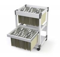 Durable System File Trolley A4 og Folio hængemappevogn 80 grå
