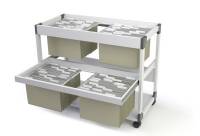 Durable System File Trolley A4 og folio 200 hængemappevogn grå