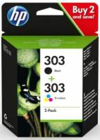 HP 303 tri color & black ink cartridge combo 2-pack