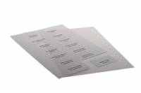 Etiketter til navneskilte p&aring; A4 ark, 40 x 75 mm, 100% genbrugspapir