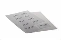 Etiketter til navneskilte p&aring; A4 ark, 51 x 80 mm, 100% genbrugspapir