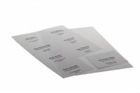 Etiketter til navneskilte p&aring; A4 ark, 74 x 105 mm, 100% genbrugspapir