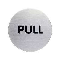 Durable Pictogram - PULL - Ø65mm i rustfrit stål
