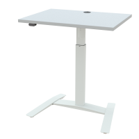 ConSet 501-9 hæve-sænkebord 80x60cm hvid med hvidt stel