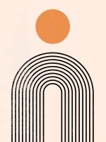 Plakat Tempel 21x30cm beige