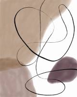 Plakat Lines 21x30cm beige