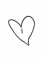 Plakat Heart 21x30cm hvid