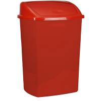 Affaldsspand plast med svinglåg 26 liter 35,2x48cm rød