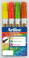 Artline Glassboard marker EPG-4/4W2, sæt med 4 farver