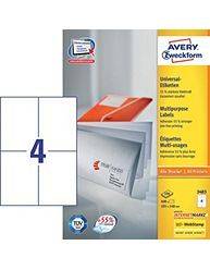 Avery universal etiket ILC 3483 105x148mm hvid