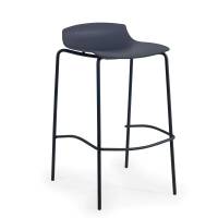 Aya barstol/højstol med antracit plast skal og sort stel