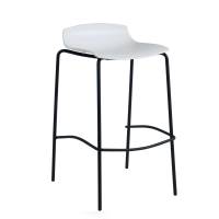 Aya barstol/højstol med hvid plast skal og sort stel