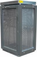 Affaldsbeholder B207 UNIVERSAL enkelt l&aring;g i gr&aring; st&aring;lramme med hulplader