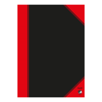 Bantex kinabog A4 Svanemærket kvadreret sort og rød