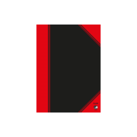 Bantex kinabog A5 Svanemærket kvadreret sort og rød