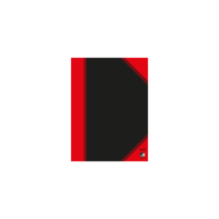 Bantex kinabog A6 Svanemærket kvadreret sort og rød