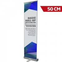 Basic Roll-up stativ enkeltsidet 50 cm aluminium
