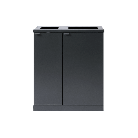 Bica 618 affaldsbeholder 1x65 + 1x95 liter med åbne indkast antracit