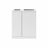 Bica 618 affaldsbeholder 1x65 + 1x95 liter med åbne indkast hvid