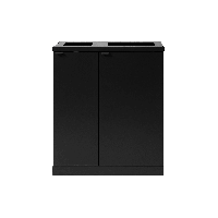 Bica 618 affaldsbeholder 1x65 + 1x95 liter med åbne indkast sort