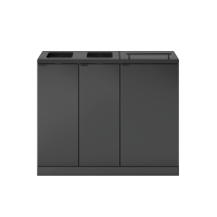 Bica 955 affaldsbeholder 2x65 + 2x45 liter med hylder og låg antracit